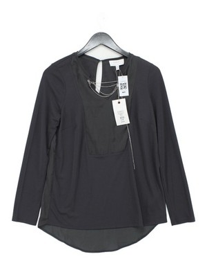 Coast Damen Top UK 10 Grau Polyester mit Elasthan Basic Neu Mit Etikett