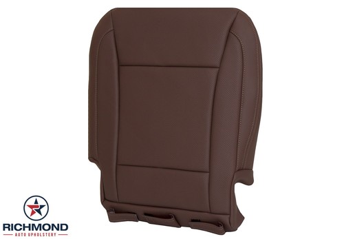 For 2011 2012 Hyundai Genesis - Driver Bottom GENUINE Leather Seat Cover Brown - Picture 5 of 18