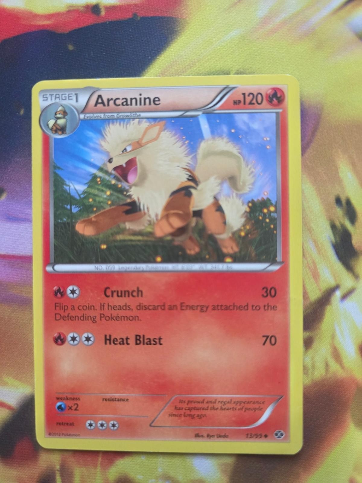 ARCANINE 13/99 Uncommon Next Destinies Pokemon Moderately Played