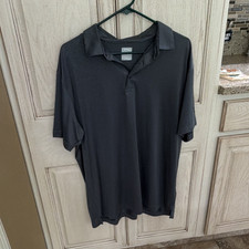 Callaway Opti-Dri Men's L Gray Striped Golf Polo Short Sleeve Moisture Wicking