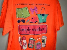 Simply Southern "Southern Girl's Essentials" SS Shirt Women Size L