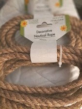 Floral Garden Decorative Nautical Rope Jute Crafting 7'9" NEW W Tags Includes 2