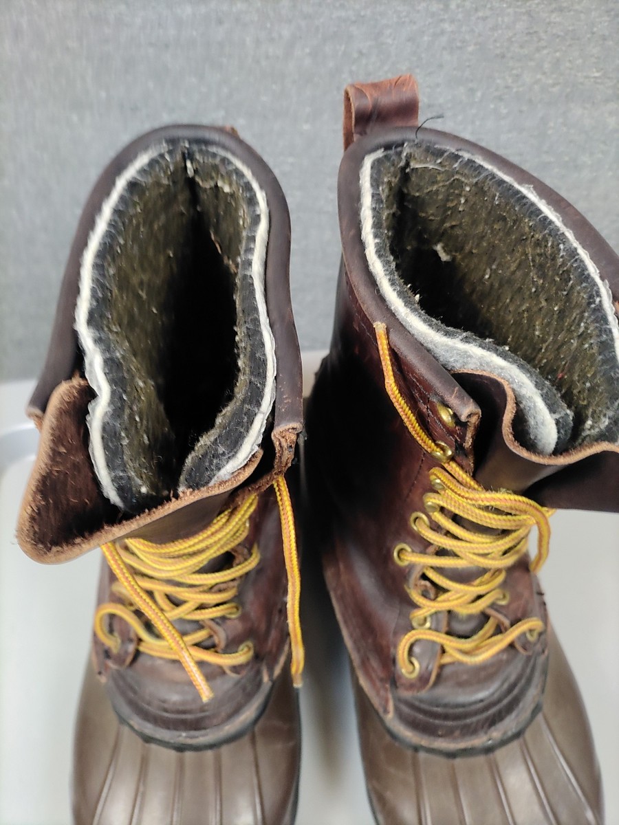 Hoffman Mens Boots 10 Brown‎ Leather Lineman Climbing Felt Liner USA Made Work Hoffman Men main image 4