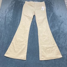 Forever 21 Corduroy Flare Pants Womens Medium Ash Brown Stretch Low Rise Comfort