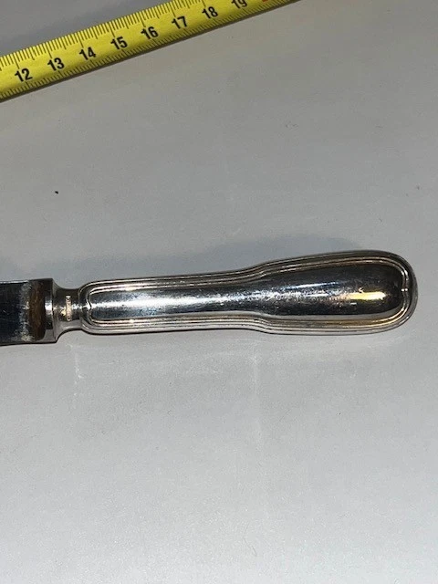 6 couteaux CHRISTOFLE modèle FILET CHINON métal argenté couvert 20 cm - Photo 4/4