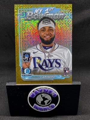 JUNIOR CAMINERO 2024 Bowman Chrome MY FIRST BOWMAN GOLD MOJO /50 #M1B-11 RC