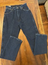 WRANGLER Cowboy Cut Slim Fit Jeans Women 11x34 Dark Wash Cotton Denim 14MWZDD