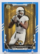 2015 Bowman Football NICK MARSHALL Rookie RC Paper Blue /499 Jacksonville Jaguar