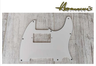 Tele, Telecaster 8 Loch Humbucker Pickguard, Color White, USA Lochabstände
