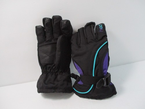 Head Ski Gloves Womens Medium Black Purple Teal Adjustable Snow Sport Winter - Picture 5 of 13