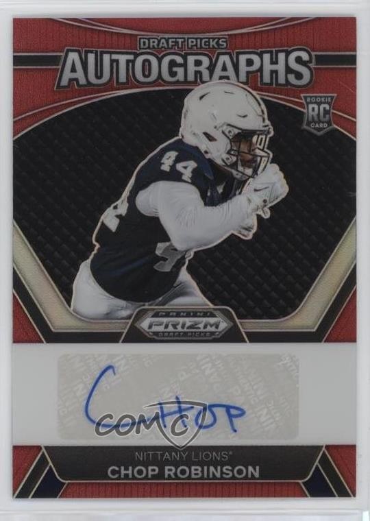 2024 Panini Prizm Draft Picks Red 5/199 Chop Robinson Rookie Auto RC 1h5t