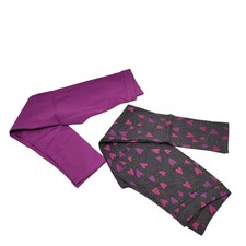 Spotted Zebra Girls Active Stretch Purple  Gray Printed Legging Small 2-Pack 