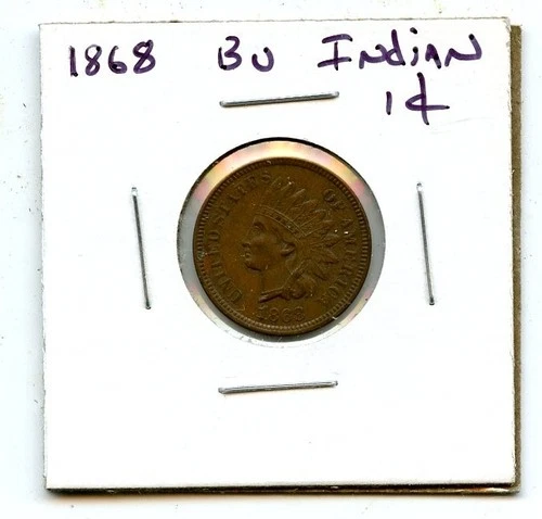1868 BU INDIAN CENT FROM COLLECTION W/ MINOR SPOT @9:00!!!