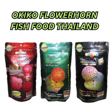 Okiko Cichlid Flowerhorn Fish Food Head Up Hunch Platinum Size L Pellet- 100g