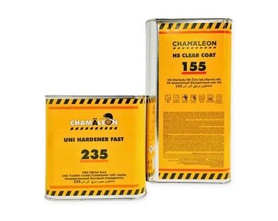 155 Chamaleon German HS Clear Coat 2:1 Mix ratio UV 45% Solids FAST ACT 7.5L kit