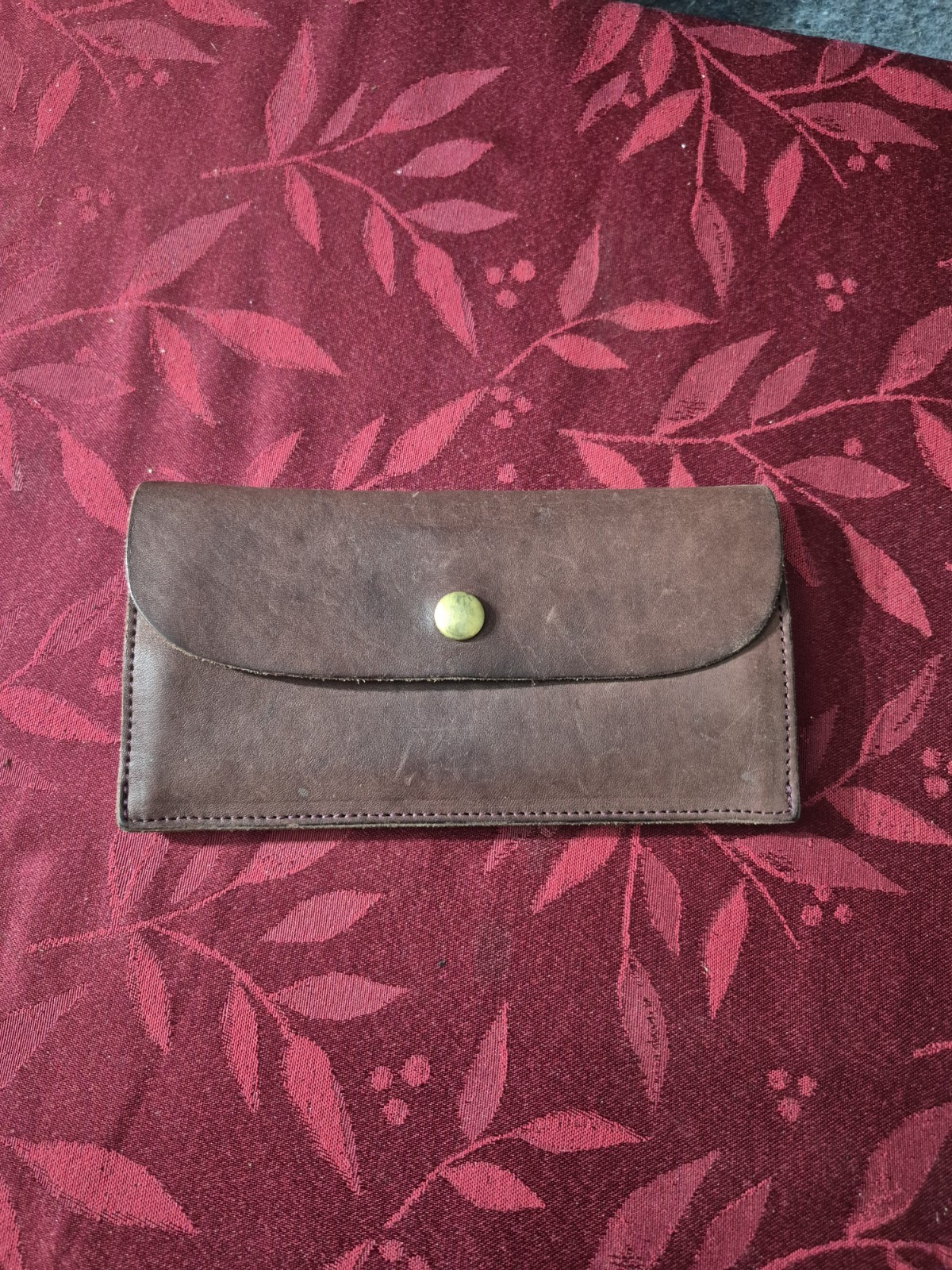 Leather Multi Function Envelope Wallet Clutch Bra… - image 1