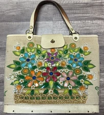 Enid Collins Handbag Purse Bag Flower Basket READ