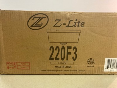 Z-Lite 220F3 Arlington 14'' 3-Light Bronze Flush Mount Drum Ceiling Light