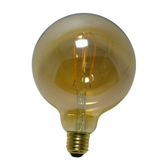 Bombilla LED de filamento Deco G125 oro 5W gradable