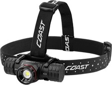 Coast XPH34R 2075 Lumen USB-C Rechargeable LED Headlamp Twist Focus PURE Beam