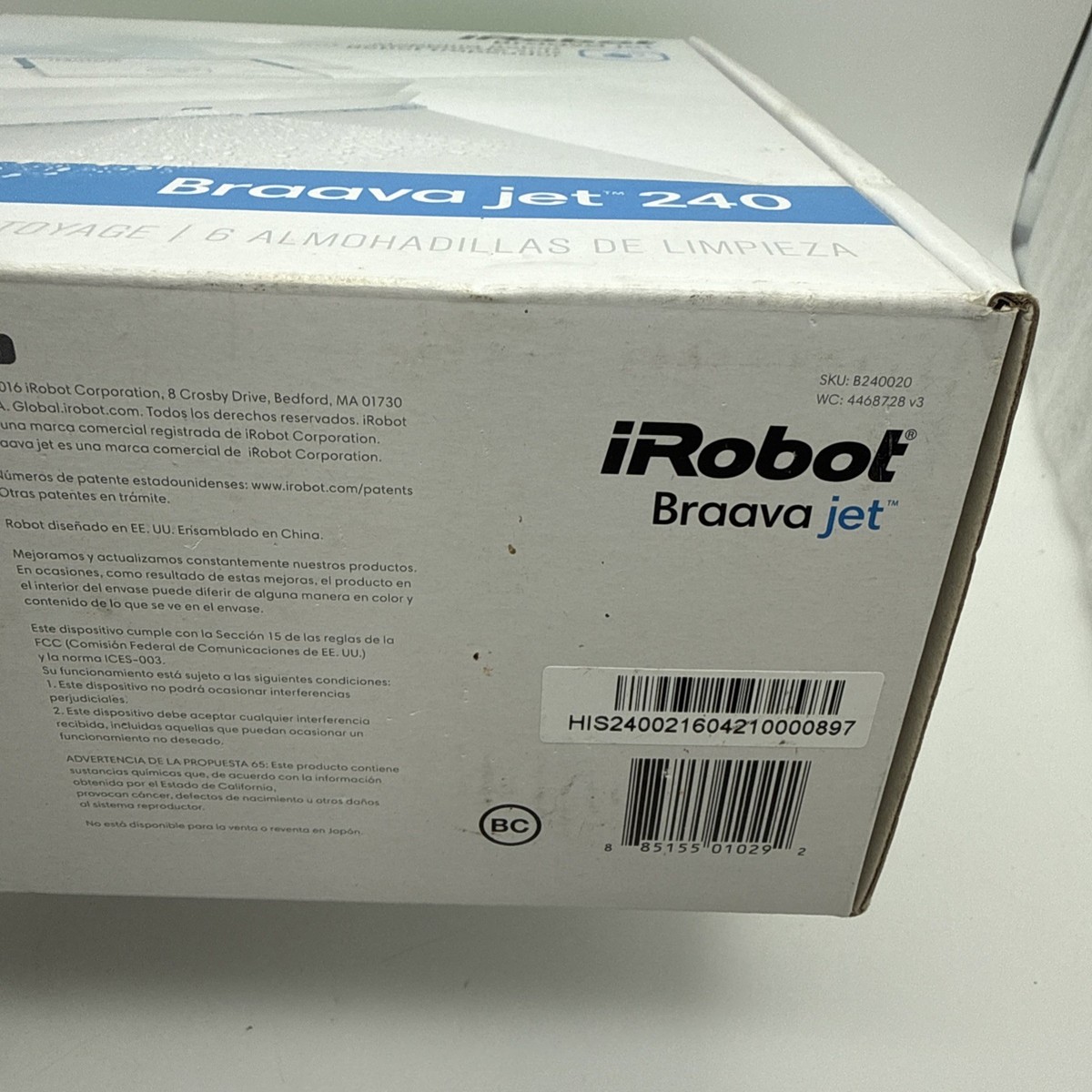 iRobot Braava jet 240 App Controlled Robot Mop - White for sale