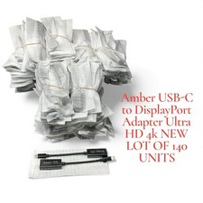 USB-C to DisplayPort Adapter Ultra HD 4k AMBER NEW LOT OF 140 UNITS
