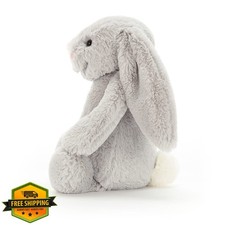 Jellycat Bashful Grey Bunny Plush Toy Medium 12 Inch