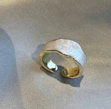 Anillo de oro de plata de ley 925, anillo grueso, colorido anillo de esmalte por goteo, ajustable