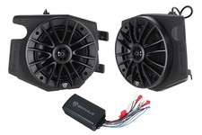  2 Rockville RZL7 6.5" Kick Panel Speakers 4-Ch Amp. Fits 2014-2023 Polaris RZR