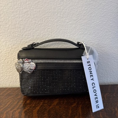 Stoney Clover Lane Black Micro Top Handle Crossbody Bag Rhinestone NWT Party