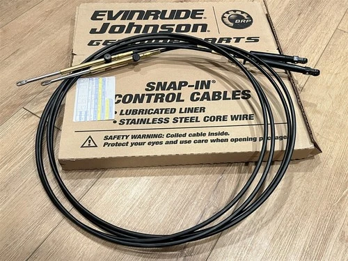 Pair of OEM Johnson Evinrude OMC 173110 Control Cables - Throttle/Shift - 10 FT