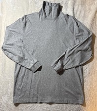 L.L. Bean Mens Gray Traditional Fit Cotton Classic Turtleneck Size XL Tall