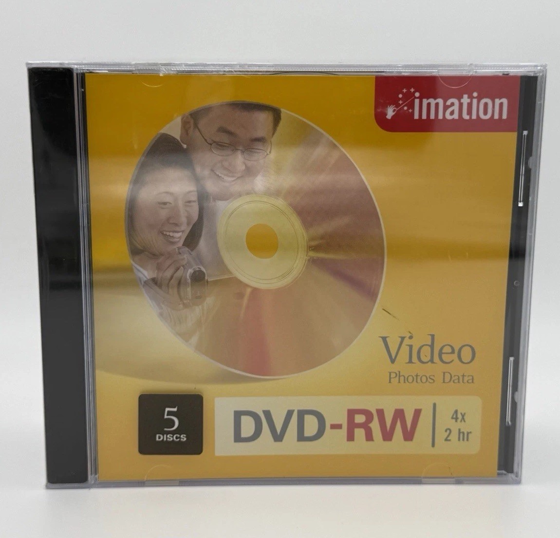 Imation DVD-RW Video Data 4x 2 HR (5-Pack Jewel Cases) SEALED NEW