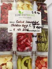 Freeze Dried Fully Cooked Scrambled Eggs  Free Range Natural Farm Raised 5.8 oz
