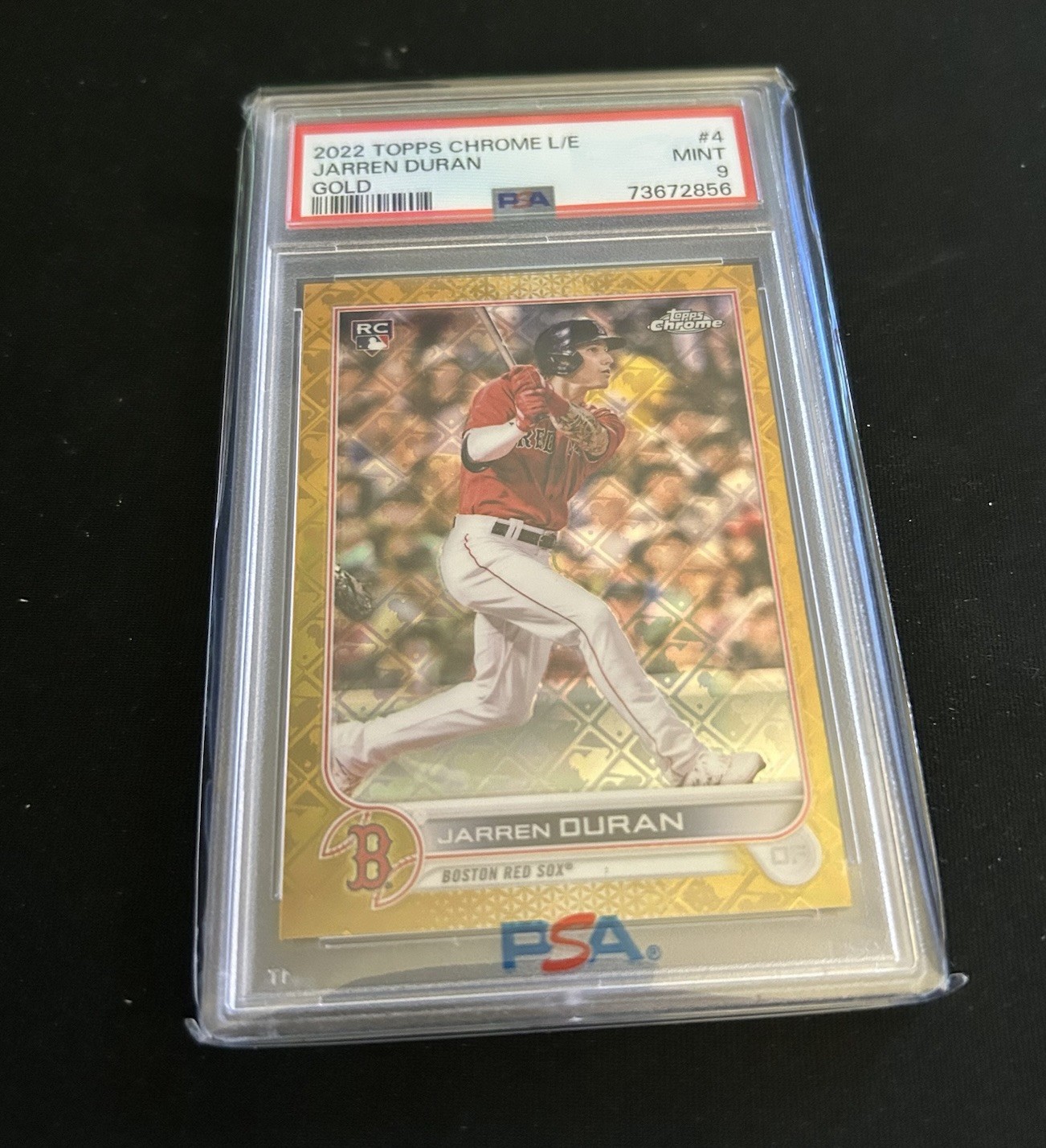 2022 Topps Chrome Logofractor  Jarren Duran Gold /50 PSA 9 POP 7 NONE HIGHER