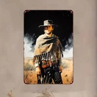 Clint Eastwood Western Frontier Vintage Tin Metal Signs Home Décor 8x12