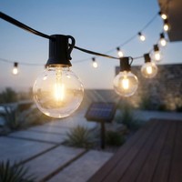 Lichterkette Solarlampe AußEnleuchte Gartendeko 24X Led GlüHbirne Klar L 660 Cm
