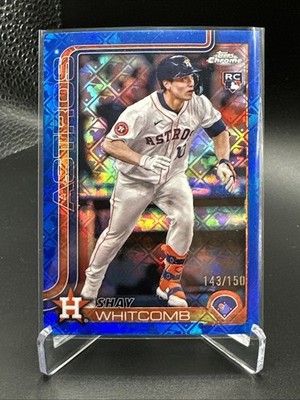 2025 Topps Chrome LogoFractor Shay Whitcomb RC Blue Refractor /150 Astros