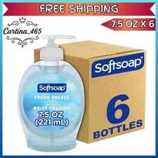 Softsoap Liquid Hand Soap, Fresh Breeze - 7.5 Fl Oz (Pack of 6) *NEW*