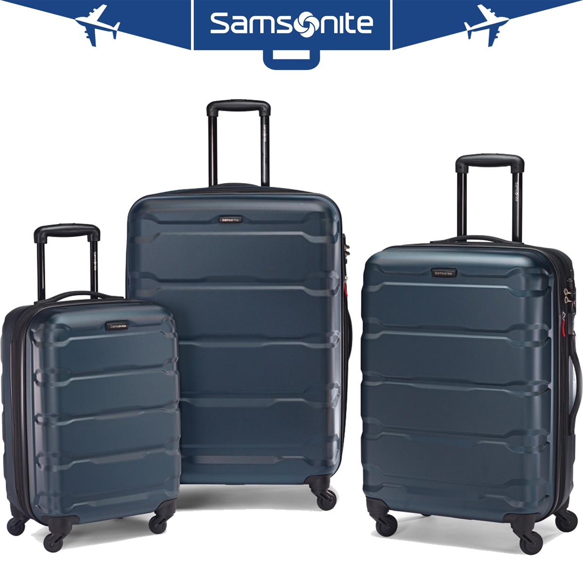 Samsonite Omni Hardside Luggage Nested Spinner Set (20"/24"/28") Teal (68311-282