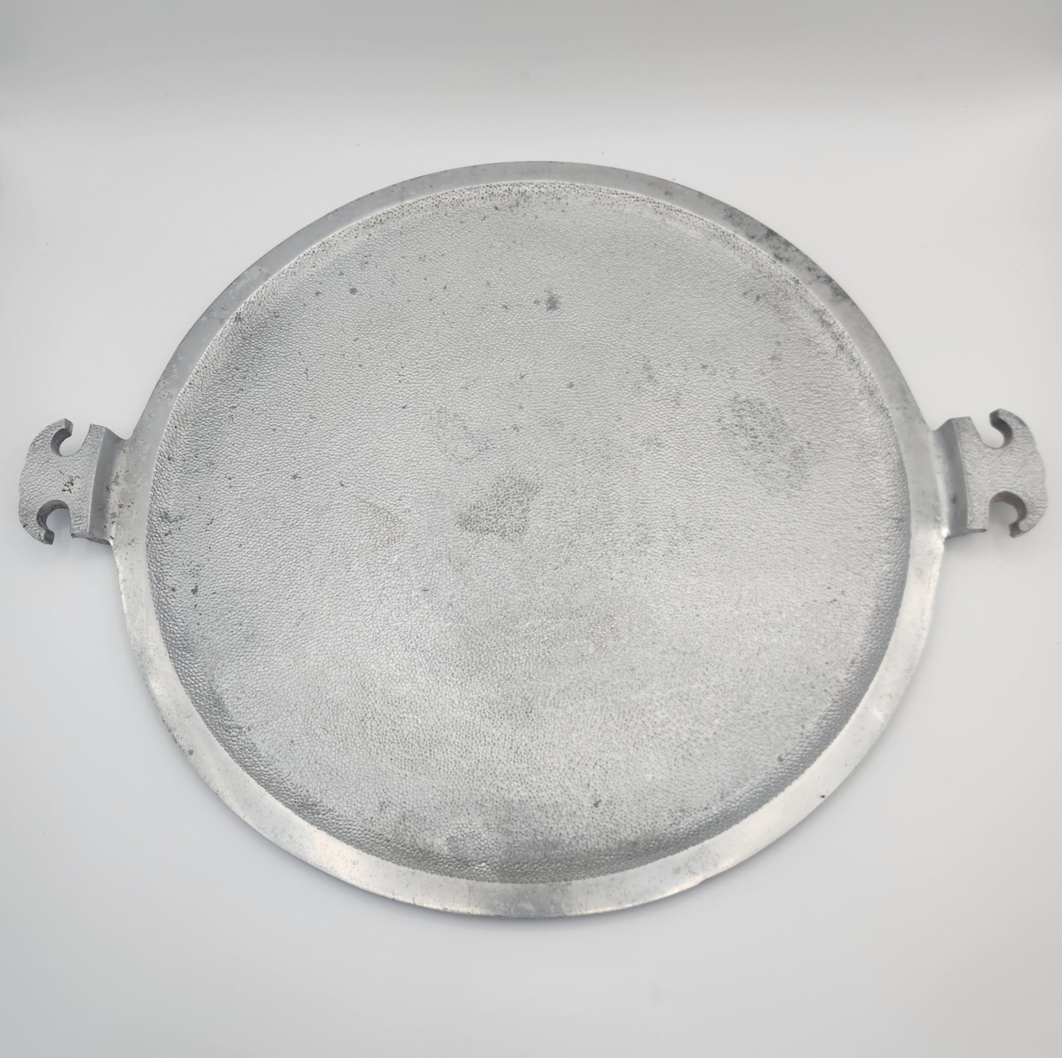 Vtg Guardian Service Ware Cast Hammered Aluminum Griddle Platter Pizza Tray 15.5