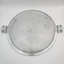 Vtg Guardian Service Ware Cast Hammered Aluminum Griddle Platter Pizza Tray 15.5