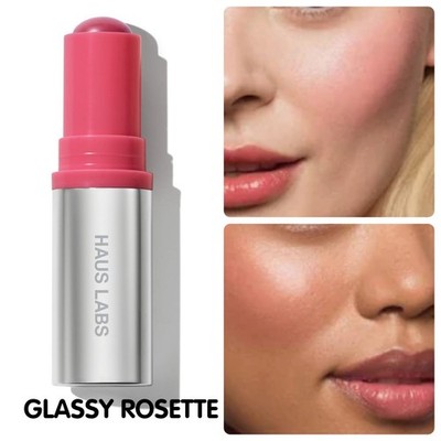 HAUS LABS by Lady Gaga Color Fuse Lip & Cheek Balm Crème in GLASSY ROSETTE