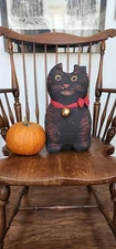 NWT Authentic "The Cat" Black Cat Shaped Pillow JOHN DERIAN X TARGET