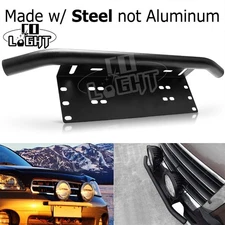 Bull Bar Style Front Bumper License Plate Mount Bracket Holder Off-Road Lights