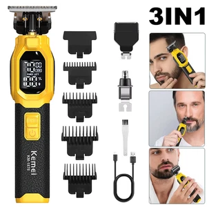 Kemei Hair Clippers Cordless Trimmer USB Recharge Shaver Cutting Beard Barber KS