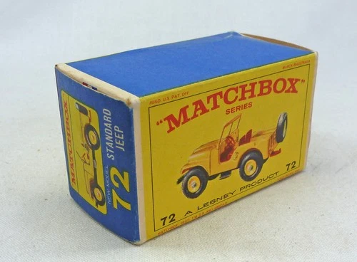 Lesney Matchbox Toys MB72b Standard Jeep ORIGINAL Empty E4 Type Box with "NEW"