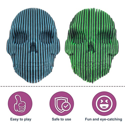 3D printed skull toy, Halloween Decorations Desktop Ornaments For Home Desk - Picture 7 of 20