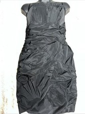 Max And Cleo Women's Strapless Black Ruched Dress Size 6 excellent preworn cond 