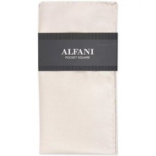 Alfani Solid Silk Pocket Square Men's One Size Champagne